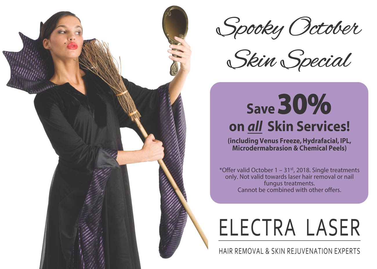Save 30% on skin services.