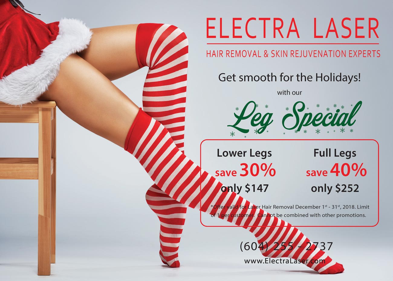Laser hair removal special for December
