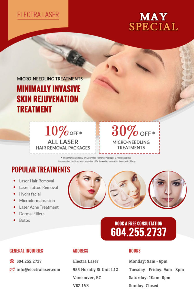 May Specials - 30% off on Micro-needling & 10% off on all Laser Hair ...